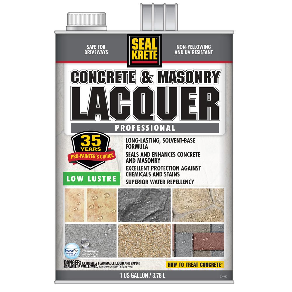 concrete sealers sealer krete seal lacquer lustre gal pack low depot