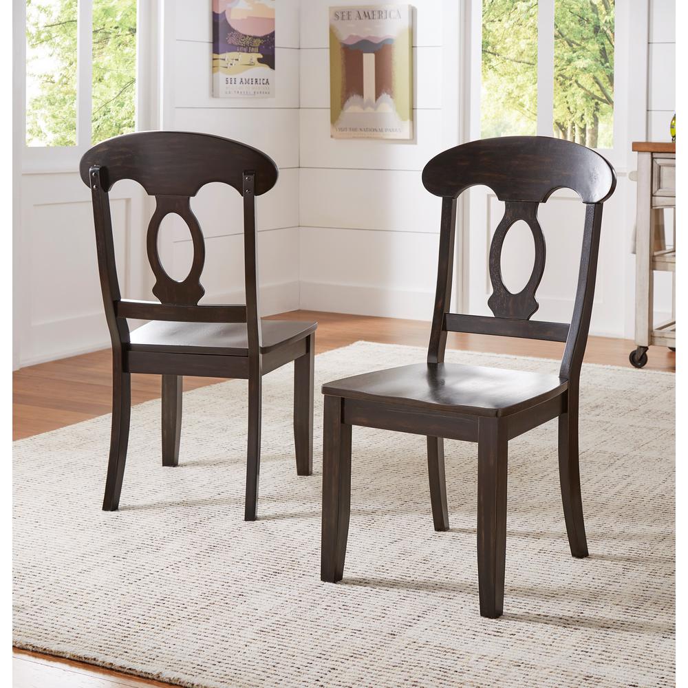 Safavieh Riley Black Wood Dining Chair (Set of 2)AMH8500BSET2 The