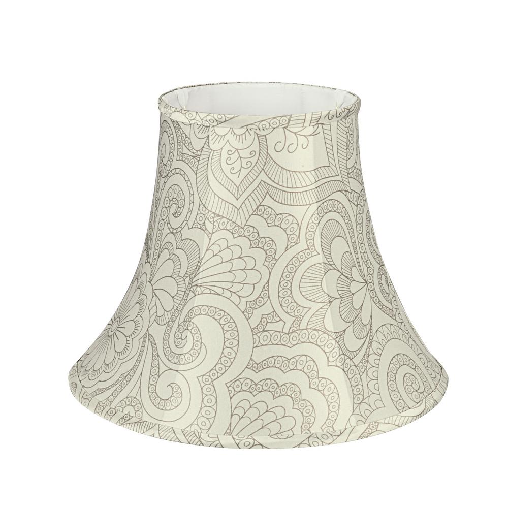 Aspen Creative Corporation 14 In X 11 White And Grey Fl Print Bell Lamp Shade 58055 The Home Depot - Grey Lamp Shades Aspen Creative Corporation 14 In X 11 White And Grey Fl Print Bell Lamp Shade 58055 The Home Depot - Grey Lamp Shades
