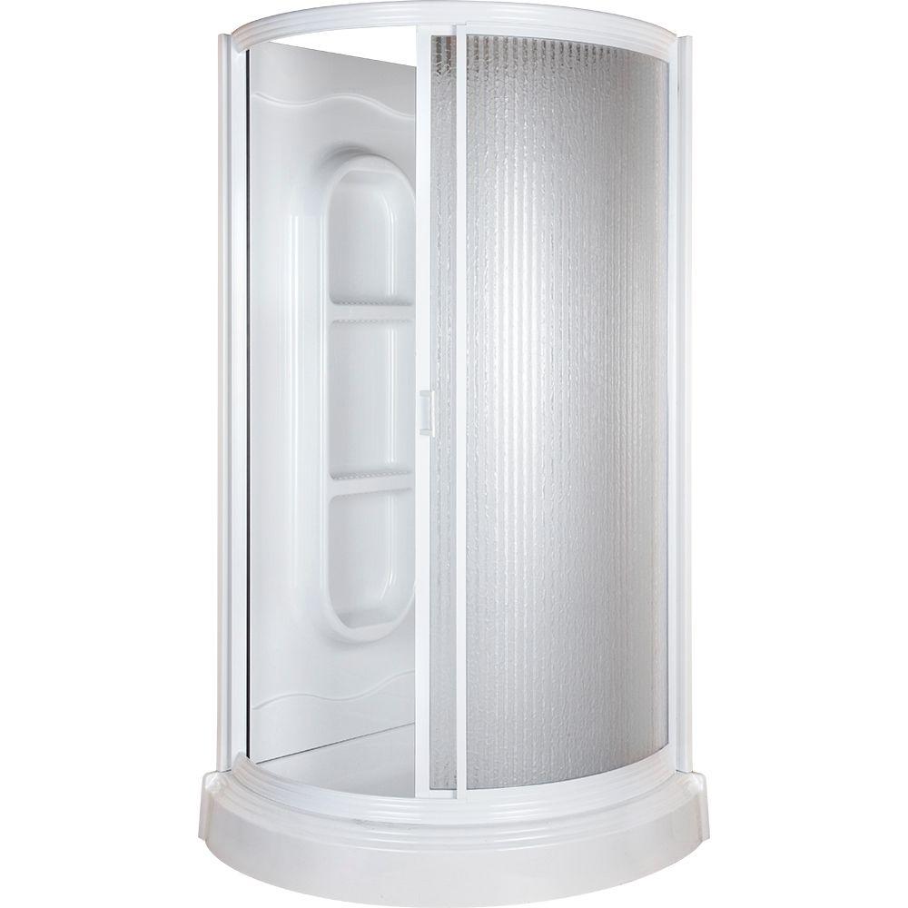 Peerless 38 in. x 38 in. x 78 in. Shower Kit in White455000 The Home