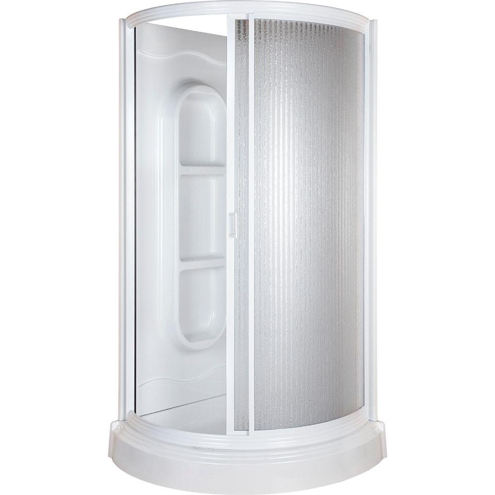 38 in x 38 in x 78 in Shower  Kit in White 455000 The 