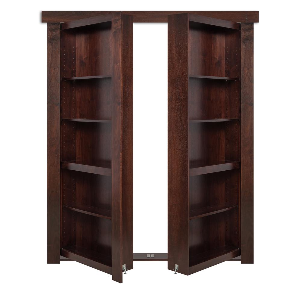 The Murphy Door 72 In X 80 Flush Mount Assembled Walnut Dark The Murphy Door 72 In X 80 Flush Mount Assembled Walnut Dark Brown