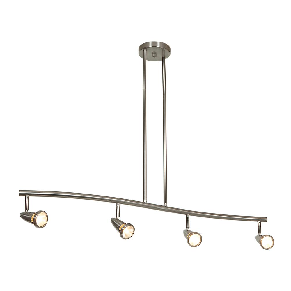 Access Lighting Mirage 4 Light Brushed Steel Bar Pendant Access Lighting Mirage 4 Light Brushed Steel Bar Pendant