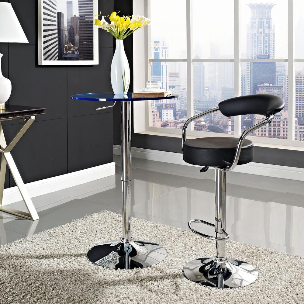 Modway Diner 42 In Bar Stool Black Eei 192 Blk The Home Depot Diner 42 In Bar Stool Black