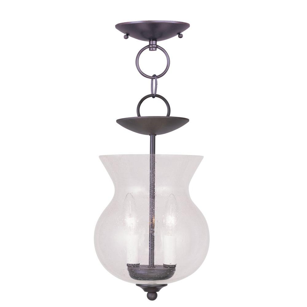 Livex Lighting Providence 2Light Bronze Incandescent Ceiling Pendant