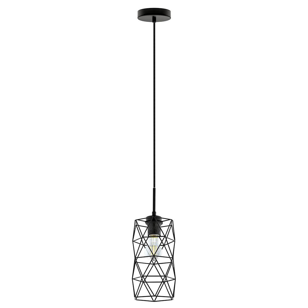 Eglo Pendant Lights Lighting The Home Depot Estevau 2 1 Light Matte Black Pendant