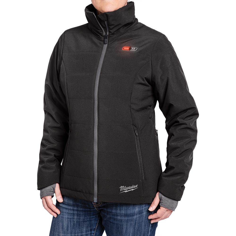 women's heated jacket with hood