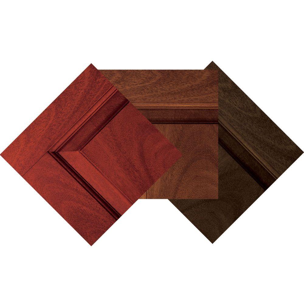 Feather River Doors Fiberglass Mahogany Woodgrain Stain Sample 3