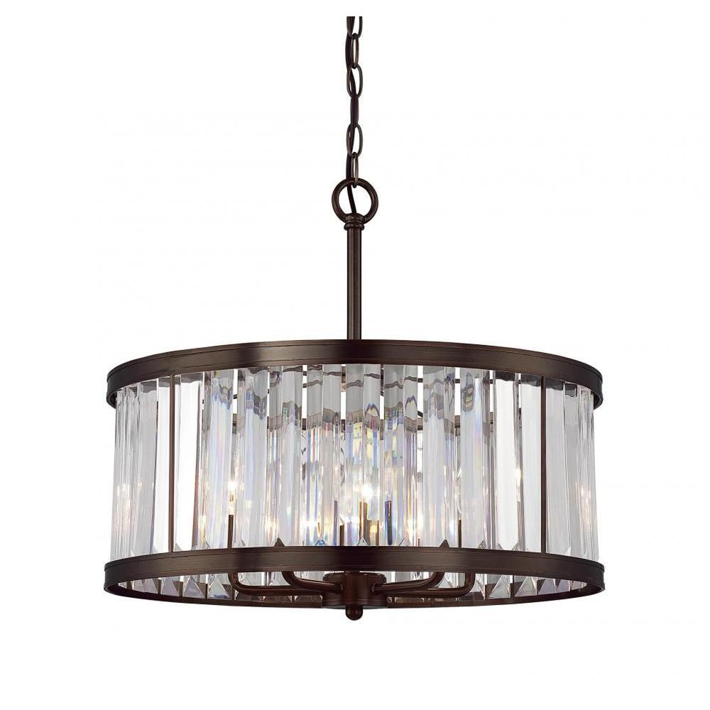 Rustic Pendant Lights Lighting The Home Depot Bradoon 5 Light Burnished Bronze Pendant