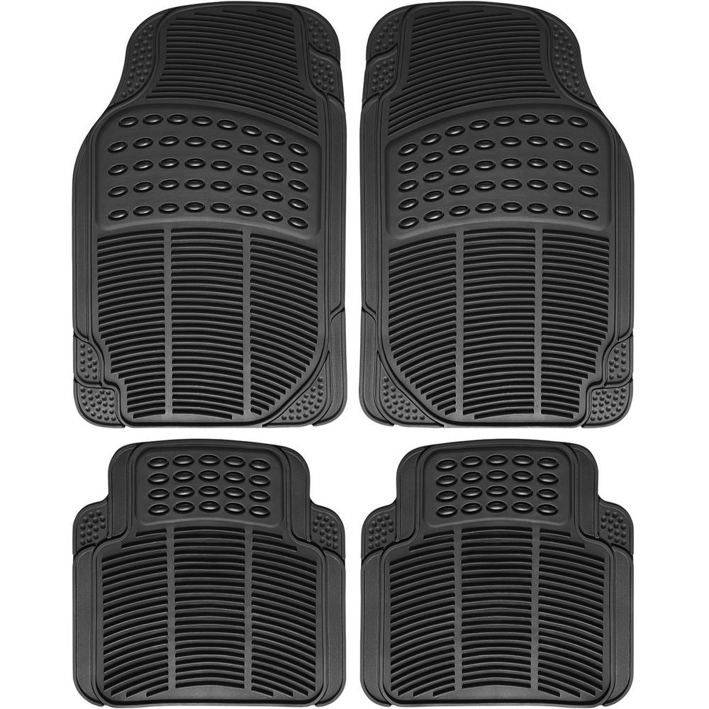 Oxgord Ridged Style Black 4 Piece 29 5 In X 17 5 In Heavy Duty