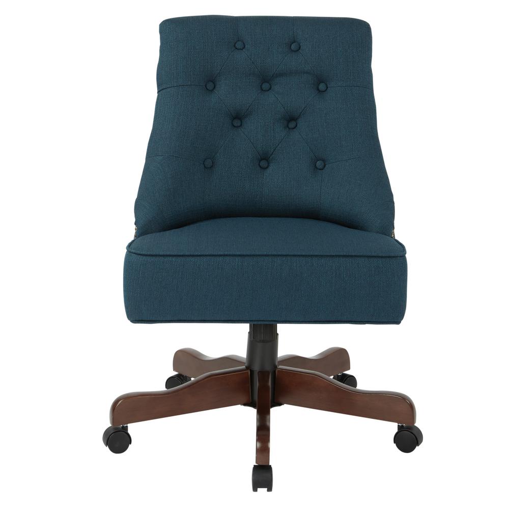 Inspired By Bett Rebecca Klein Azure Fabric Tufted Office Chair Inspired By Bett Rebecca Klein Azure Fabric Tufted Office Chair With Nail Heads Coffee