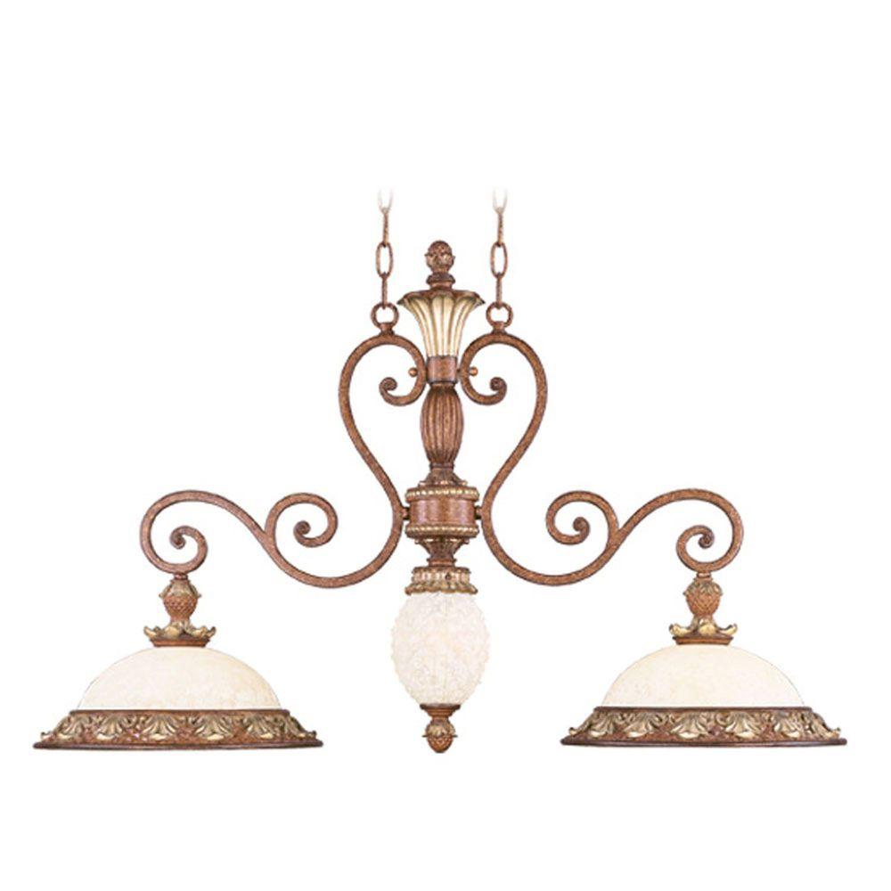 Livex Lighting Savannah 3 Light Venetian Patina Incandescent Island Ceiling Pendant