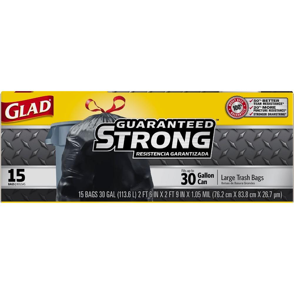 Glad 13 Gal. ForceFlex Tall Kitchen Drawstring Trash Bags (110Count