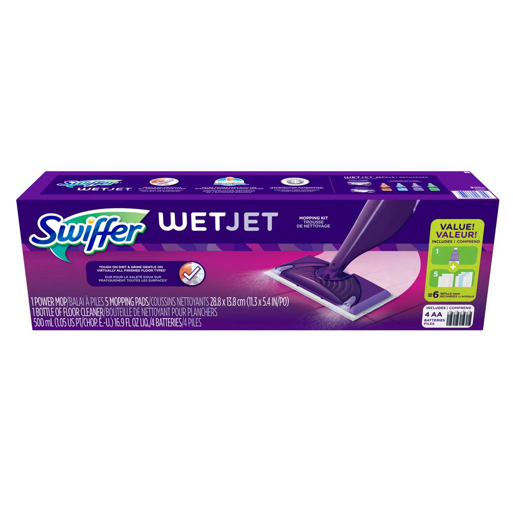 SWIFFER Purple WetJet Floor Spray Mop Laminate Tile Dirt Broom Mopping ...