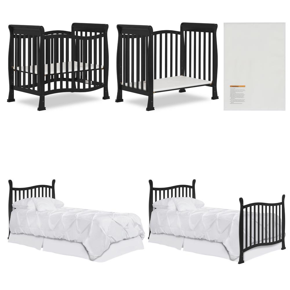 black mini crib