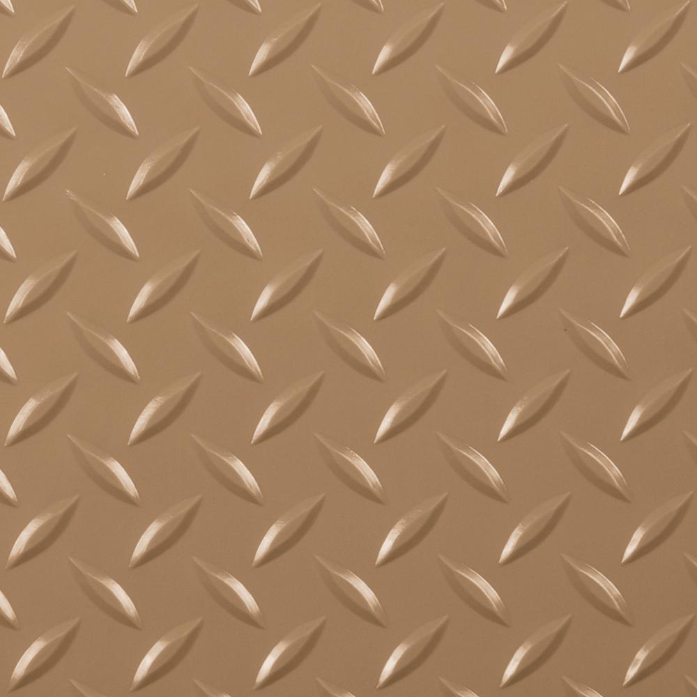 G-Floor Diamond Tread 7.5 ft. x 17 ft. Sandstone Commercial Grade Vinyl Garage Flooring Cover and Protector