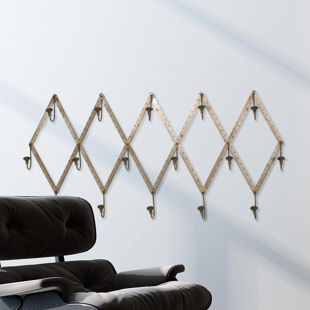 32 In L Metal Silver Stainless Steel Wall Coat Rack 2441
