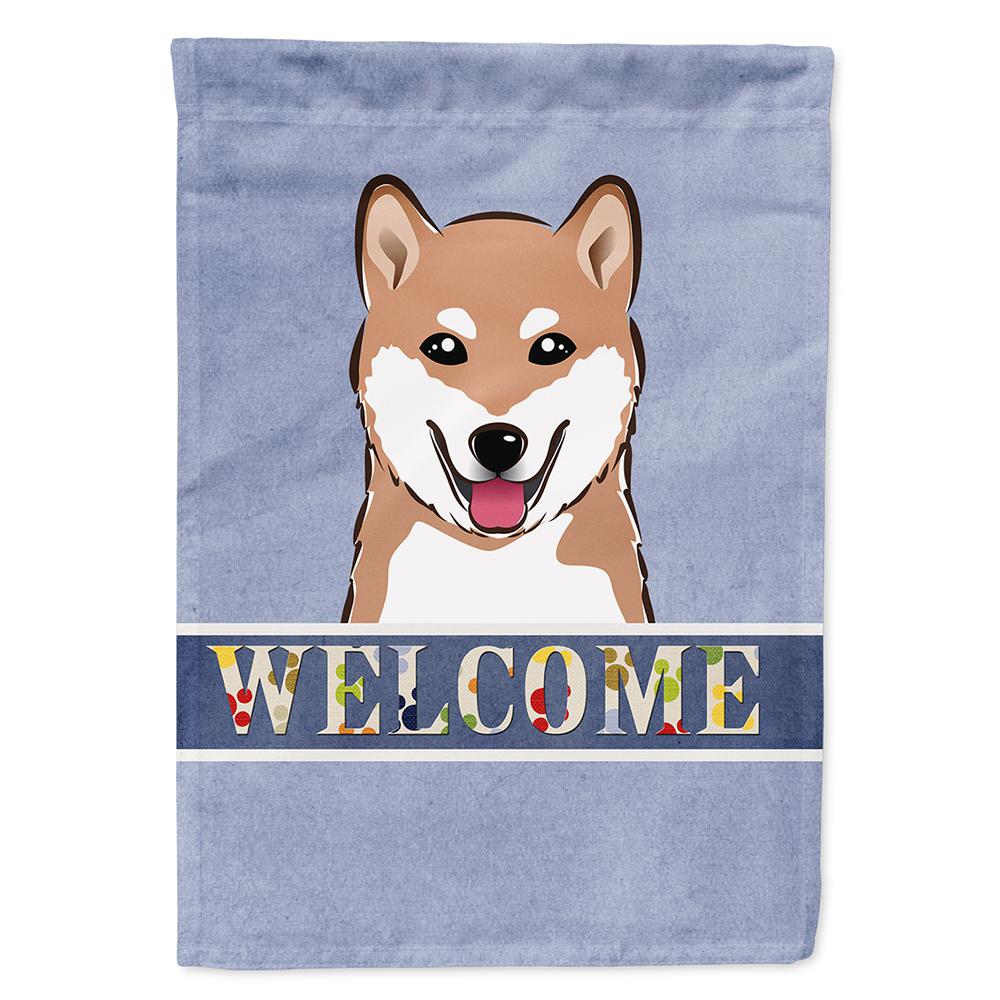 Carolines Treasures 28 In X 40 In Polyester Shiba Inu Welcome Flag Canvas House Size 2 Sided Heavyweight