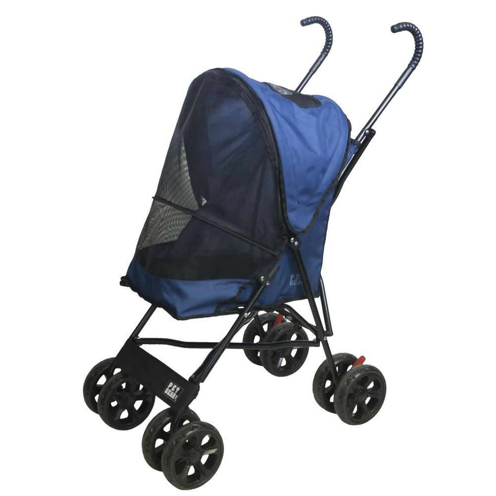 Pet Gear 15.5 in. x 11 in. x 23 in. Navy Travel Lite Pet Stroller