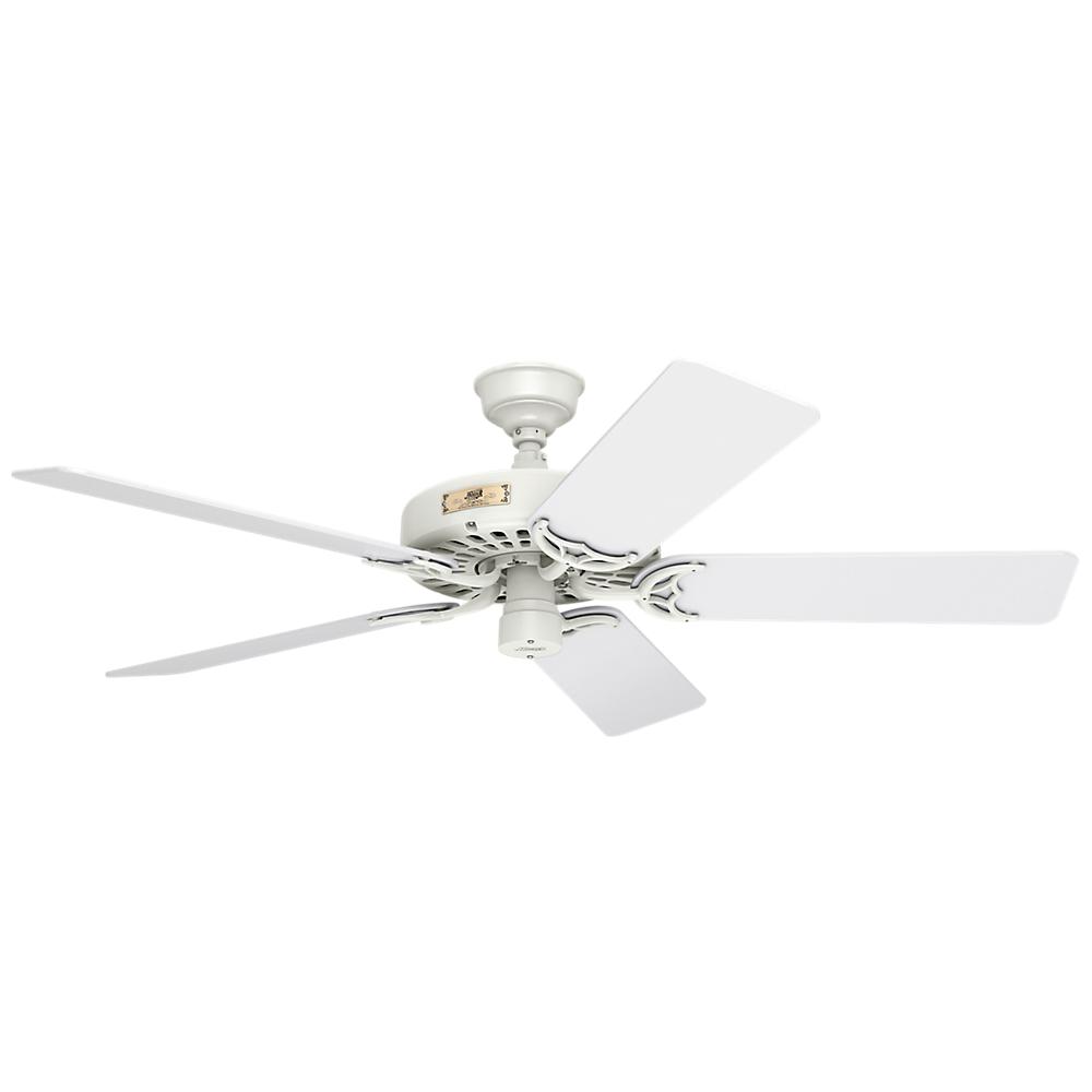 Hunter White Ceiling Fans Lighting The Home Depot Original 52 In Indoor Outdoor White Ceiling Fan