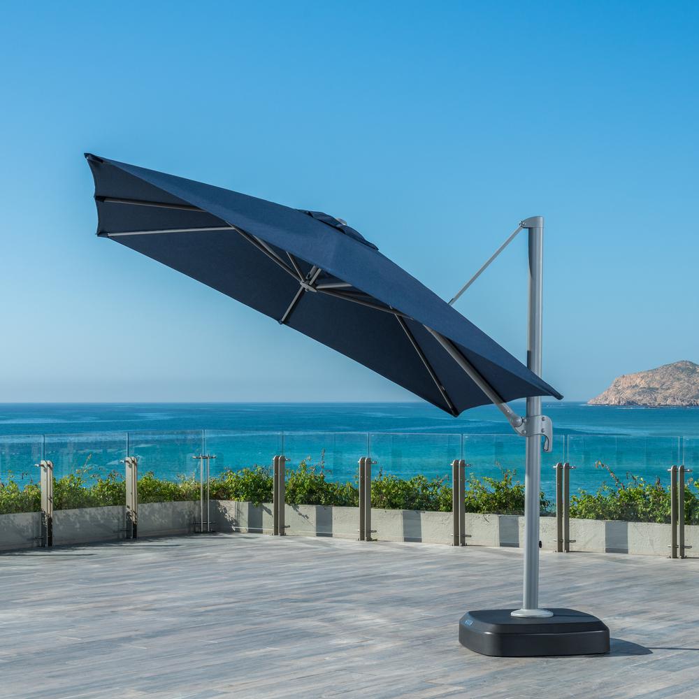 Rst Brands Portofino Comfort 10 Ft Resort Cantilever Patio Umbrella In Laguna Blue Op Mkt10 Poriii Lgb K The Home Depot