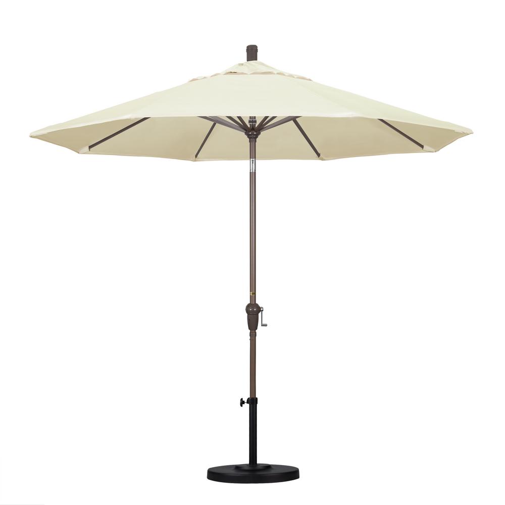 Island Umbrella Caspian 8 Ft X 10 Ft Rectangular Market Push Button Tilt Patio Umbrella In Beige Sunbrella Acrylic Nu5448b The Home Depot