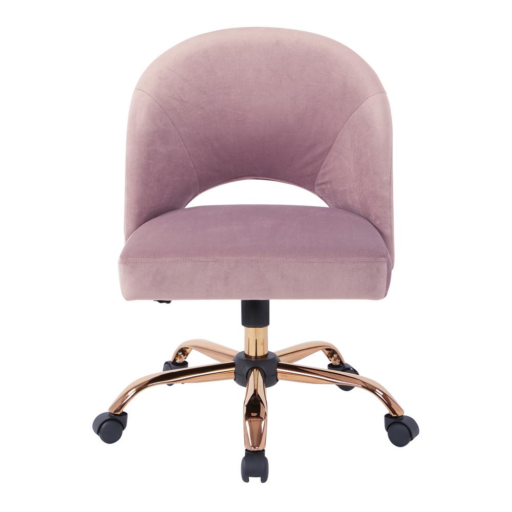 OSP Home Furnishings Lula Office Chair in Mauve Fabric