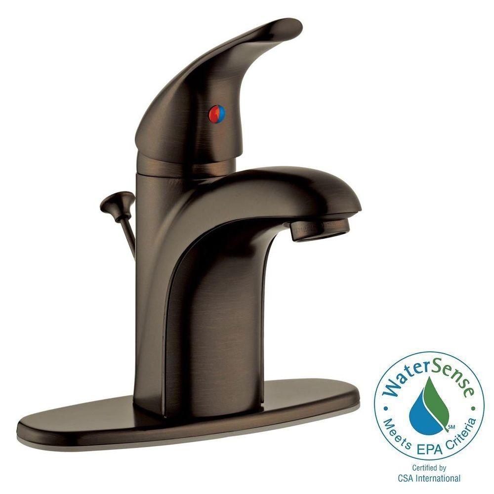 Design House Lola Single Hole 1 Handle Bathroom Faucet In Brushed   Brushed Bronze Design House Single Handle Bathroom Sink Faucets 522870 64 1000 