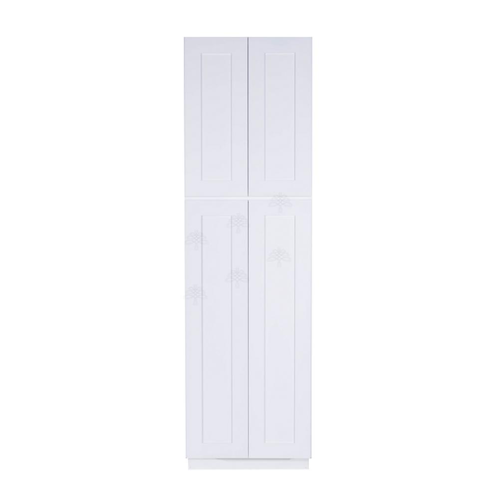 Reviews For Lifeart Cabinetry Lancaster Shaker Assembled 24x84x27 In Tall Pantry Cabinet With 4 Doors In White Alw Pc2484 The Home Depot