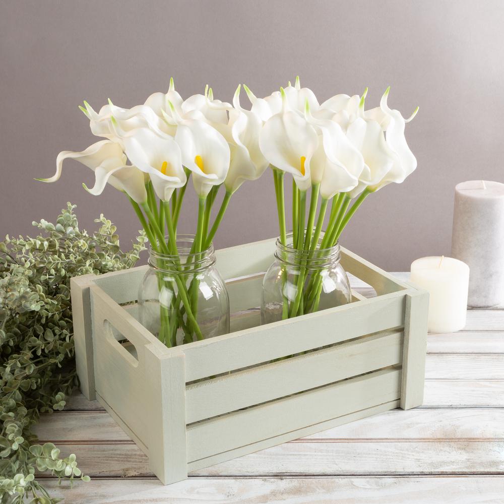 White Artificial Calla-Lily Flowers with Stems (24-Pack)-HW1500055 ...