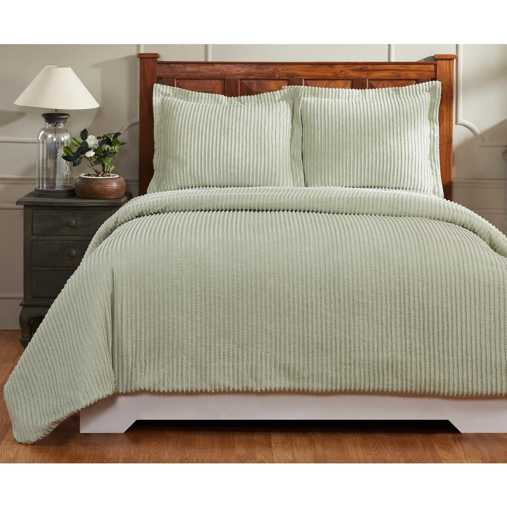 Better Trends Julian 68 In X 90 In Sage Twin Comforter With 20