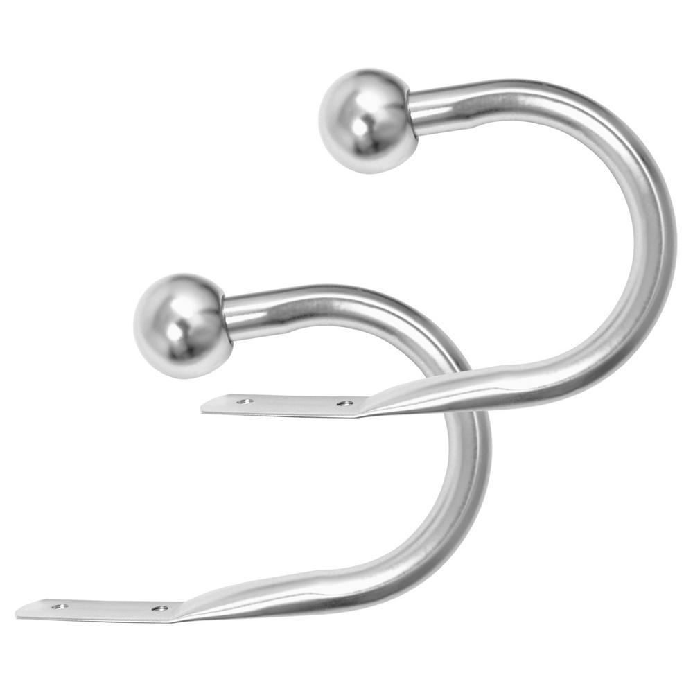 Chicology 1 In Steel Holdback In Essential Satin Nickel Set Of 2