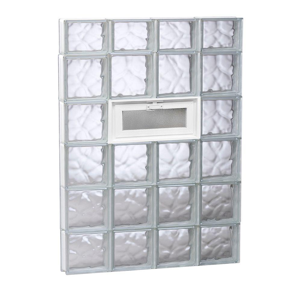 Clearly Secure 31 in. x 44.5 in. x 3.125 in. Frameless Wave Pattern