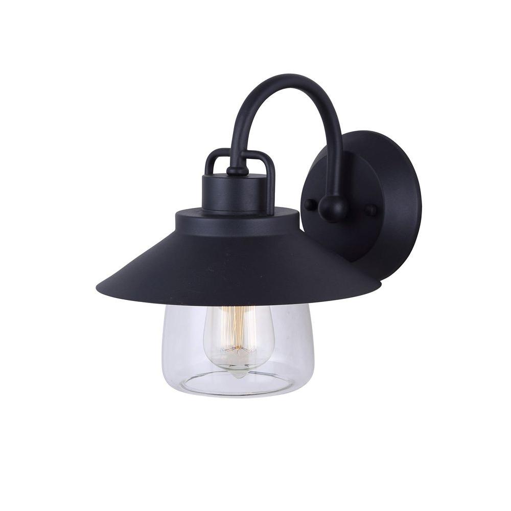 Canarm Colorado 1 Light Black Outdoor Wall Lantern With Clear Glass Canarm Colorado 1 Light Black Outdoor Wall Lantern With Clear Glass