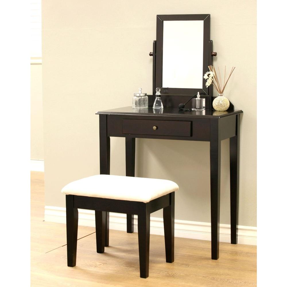 Frenchi Home Furnishing 3-Piece Expresso Vanity Set-MH203 - The Home Depot