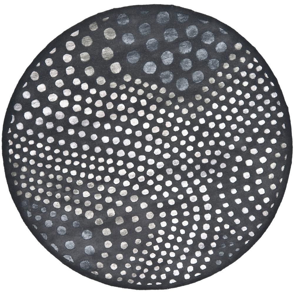 Safavieh Soho Dark Gray 8 Ft X Round Area Rug - 8 Ft Round Area Rugs Safavieh Soho Dark Gray 8 Ft X Round Area Rug - 8 Ft Round Area Rugs