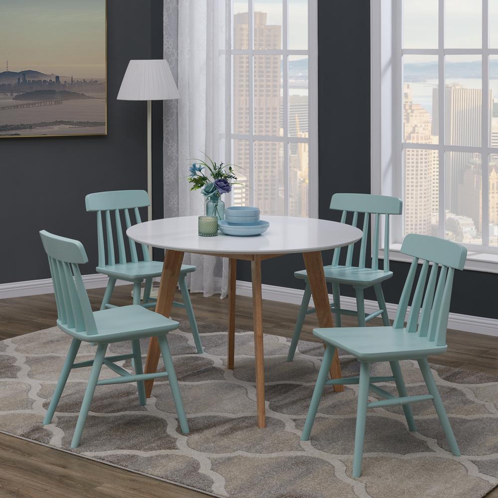 Handy Living Edgewater 5 Piece Dining Set With White Topped Round Internet 307841207