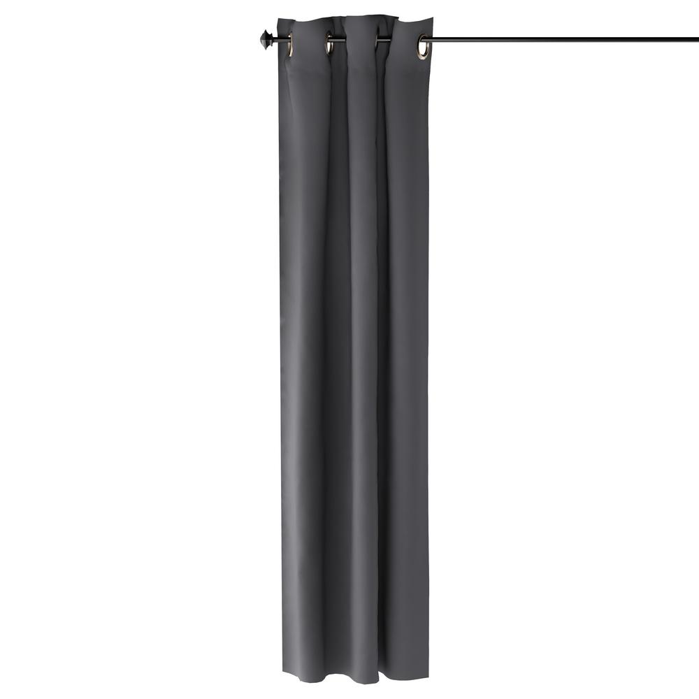 Furinno Collins Polyester Blackout Curtain In Dark Grey 52 In X
