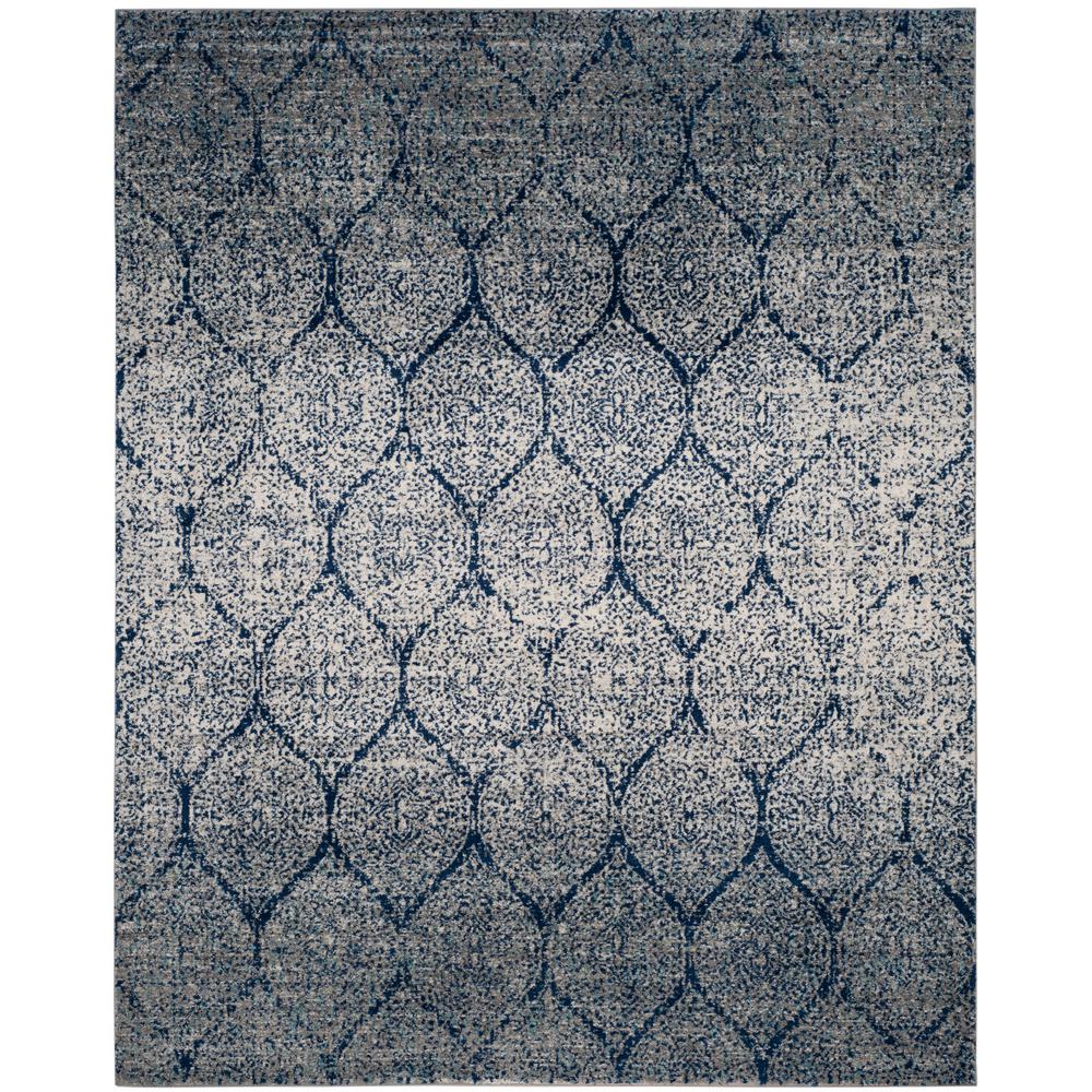 Safavieh Madison Navy Silver 9 Ft X 12 Area Rug