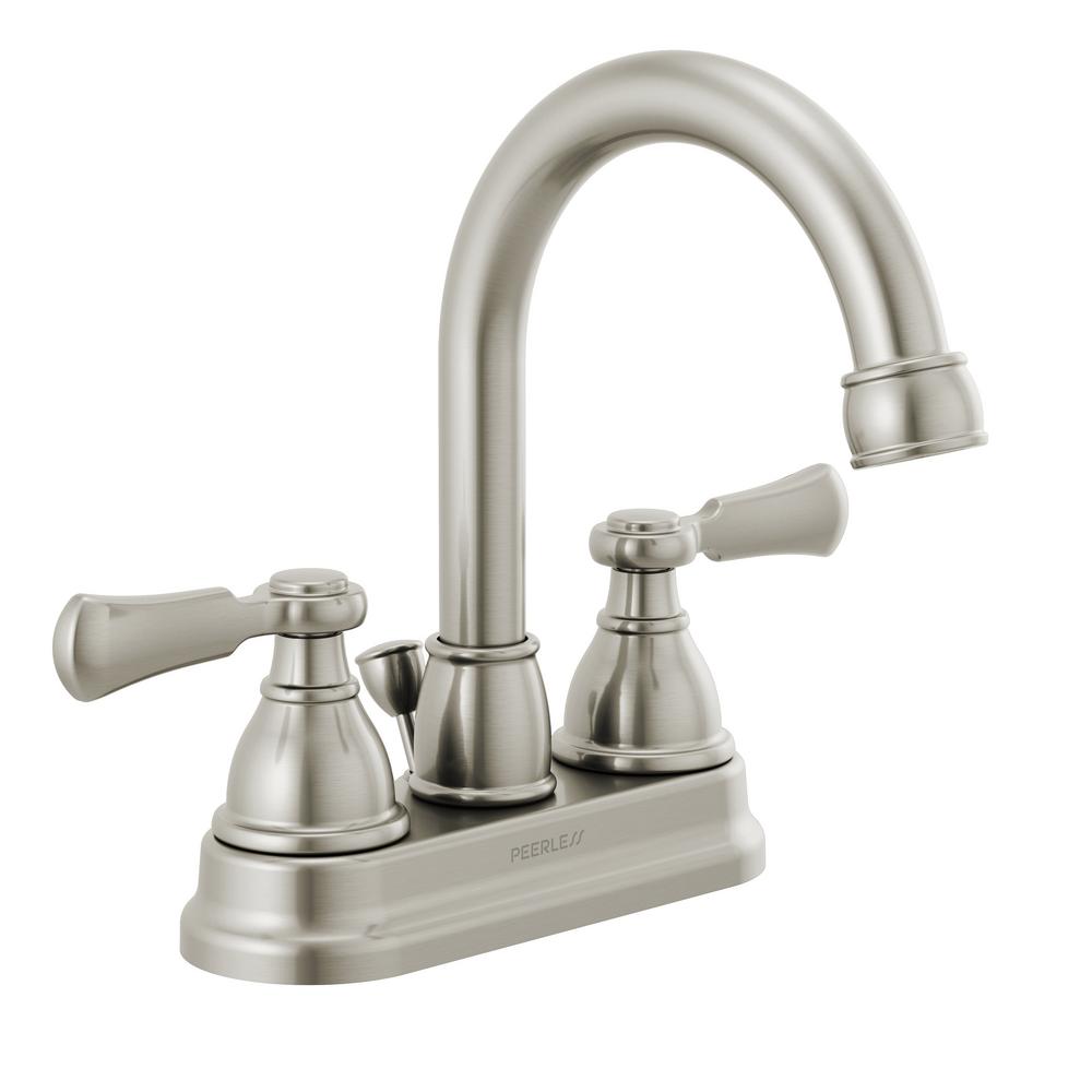 Peerless Elmhurst 4 in. Centerset 2Handle Bathroom Faucet in Brushed