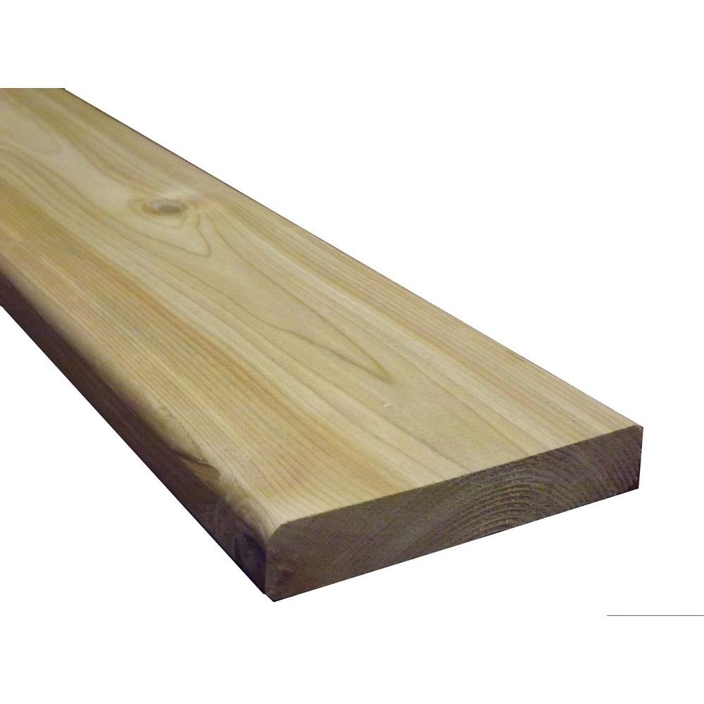 Unbranded 5/4 in. x 6 in. x 10 ft. Western Red Cedar STK Decking Board