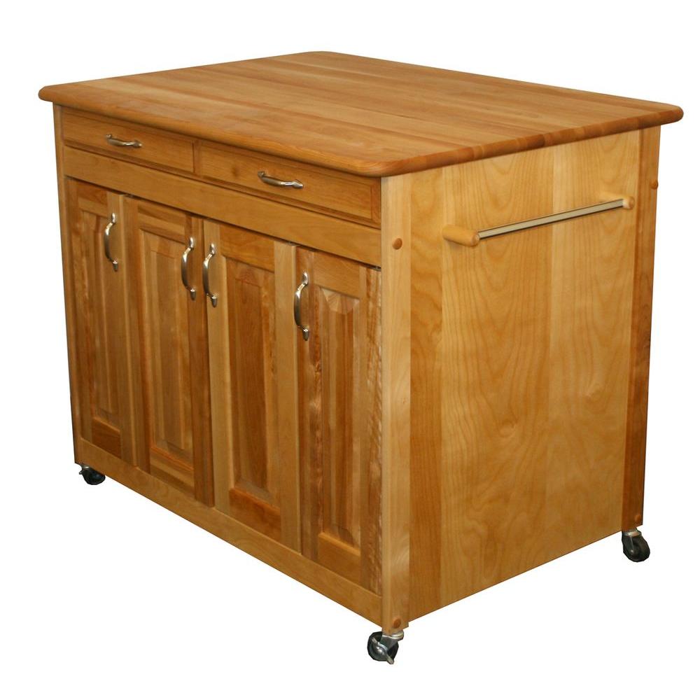 Catskill Craftsmen Natural Kitchen Cart With Drop Leaf51538 The Home