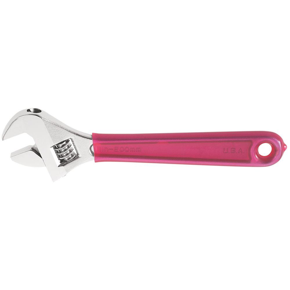 Klein Tools 11/8 in. Extra Capacity Adjustable Wrench with Plastic