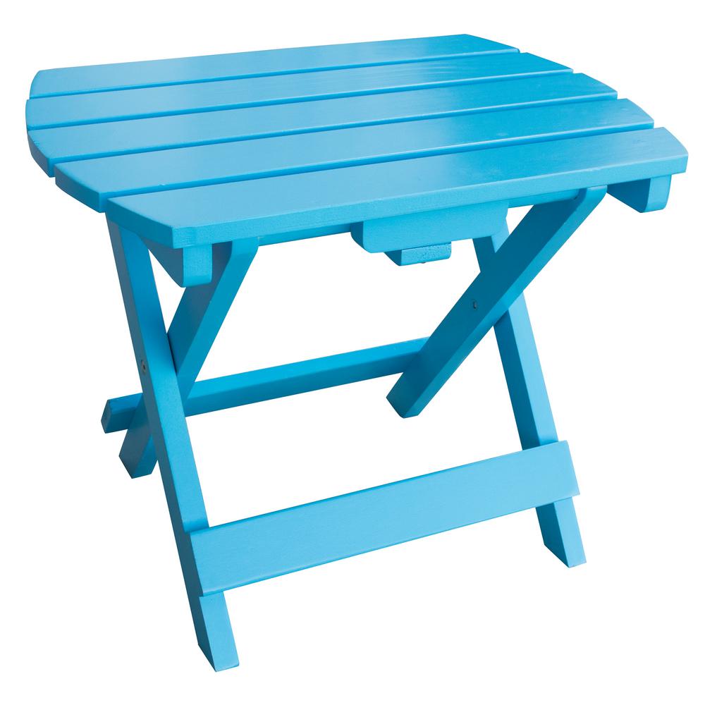 Amerihome Aruba Blue Wood Outdoor Side Table With Painted 802528 Amerihome Aruba Blue Wood Outdoor Side Table With Painted 802528 The Home Depot