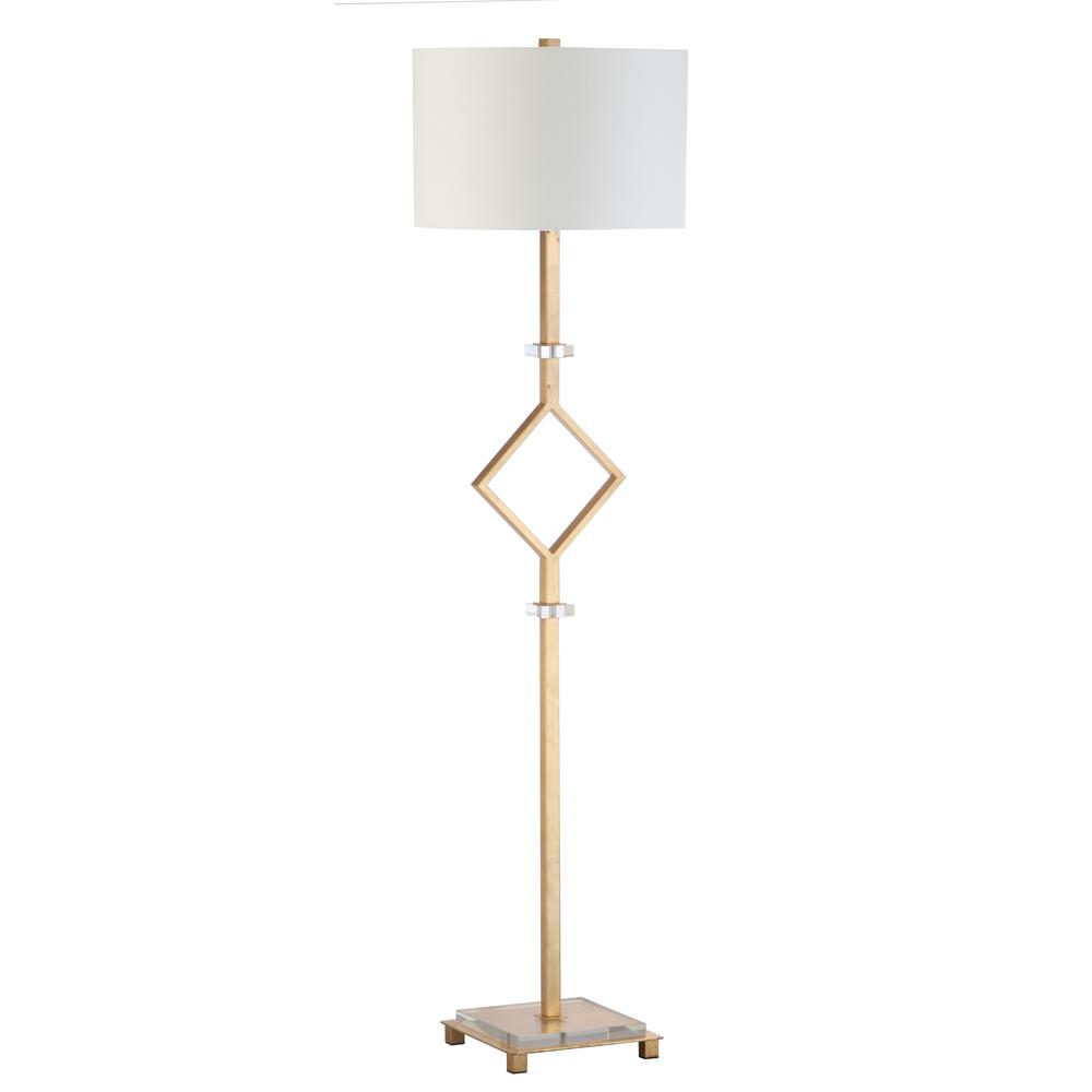 Safavieh Tonia 64 in. Gold Leaf Floor Lamp with White ShadeFLL4013A