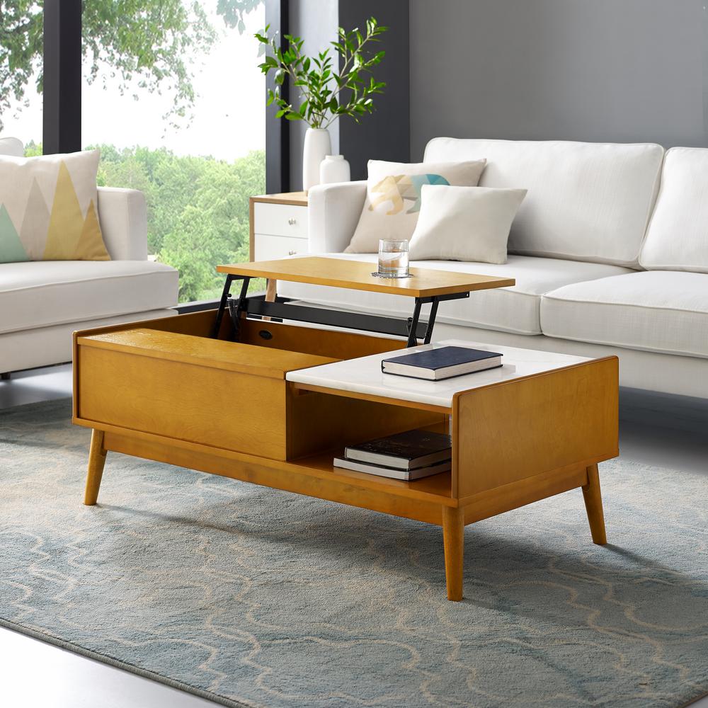 Crosley Landon Acorn Storage Coffee Table Cf6120 Ac The Home Depot