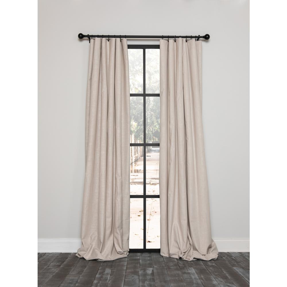 Manor Luxe Beige Thermal Rod Pocket Blackout Curtain 54 In W X 108 L Ml1930354108bg The Home Depot Manor Luxe Beige Thermal Rod Pocket, Beige And Black Curtains