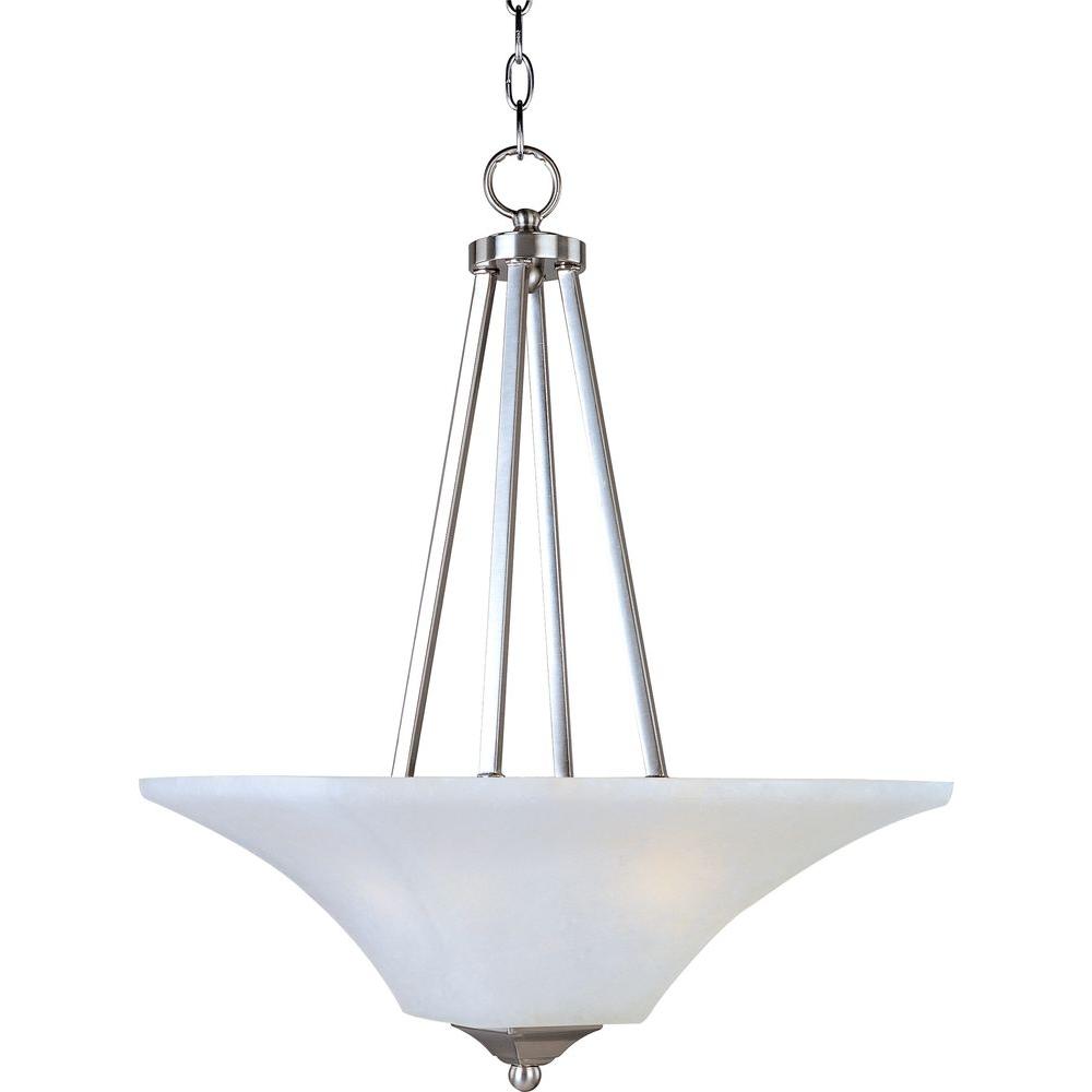 Maxim Lighting Aurora 2 Light Satin Nickel Invert Bowl Pendant Maxim Lighting Aurora 2 Light Satin Nickel Invert Bowl Pendant
