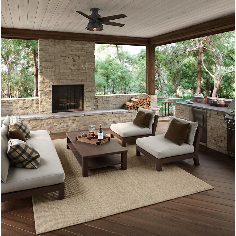 Hunter Bishop Hill 52 In Led Indoor Outdoor Noble Bronze Ceiling