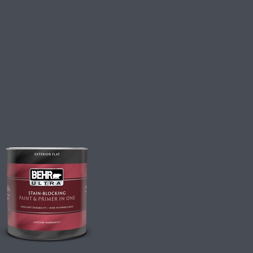 BEHR ULTRA 1 qt. PPU1520 Poppy Seed Flat Exterior Paint and Primer in